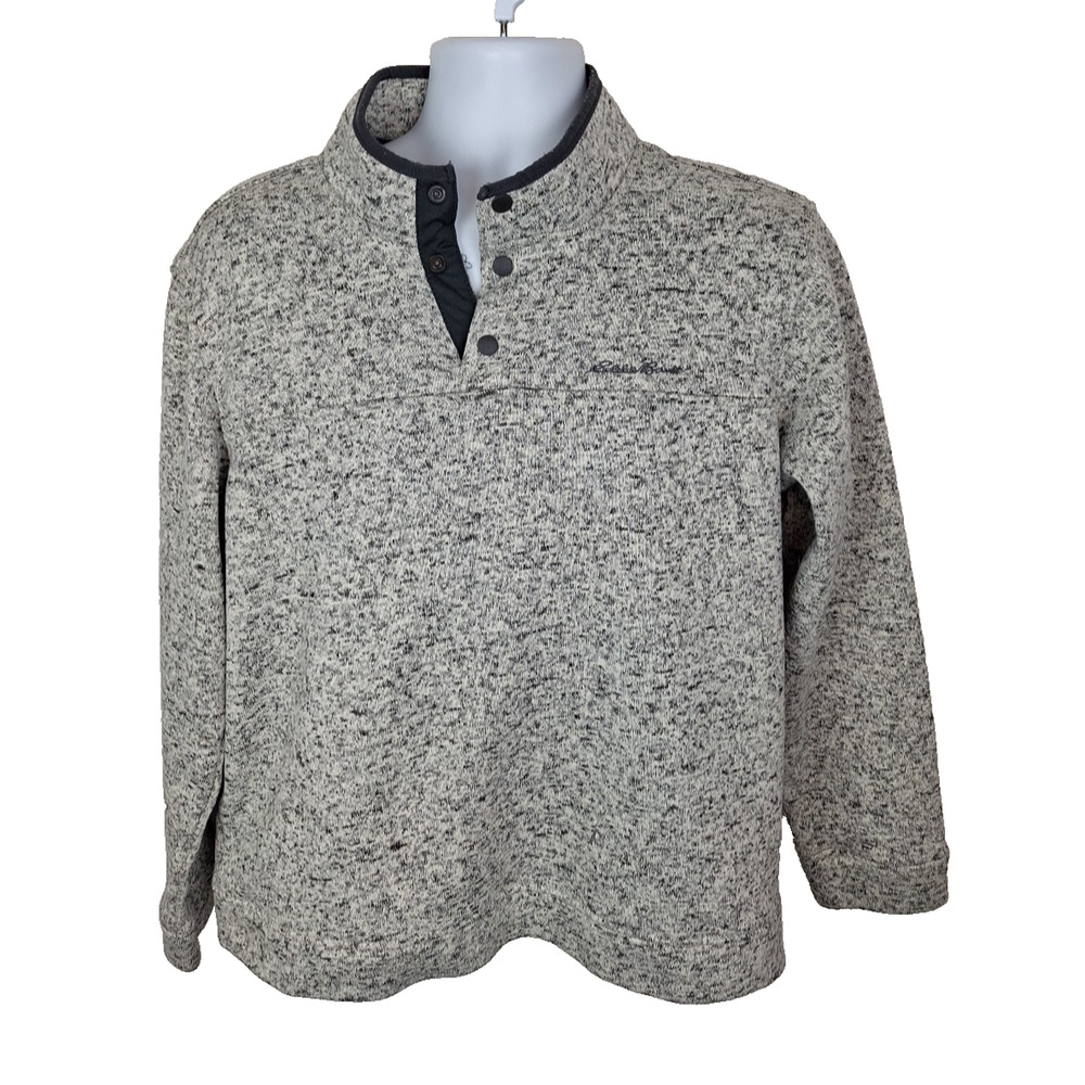 Eddie Bauer Mens Pullover Sweater Light Gray Size Large